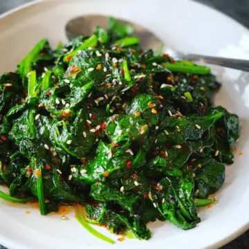 Spicy Garlic Sesame Sauteed Kale
