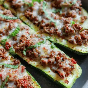 ground beef zucchini boats