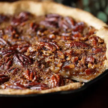Cast Iron Skillet Maple Pecan Pie
