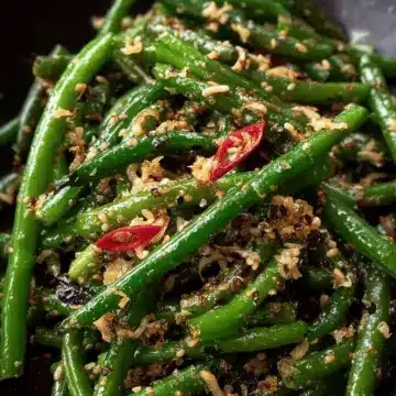 Coconut Green Beans with Mustard Seeds