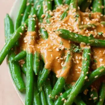 Green Beans with Peanut Sauce