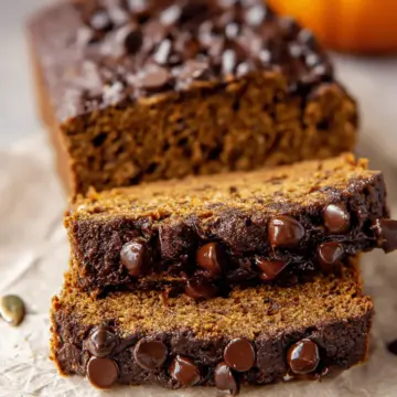 Healthy Oatmeal Double Chocolate Pumpkin Bread