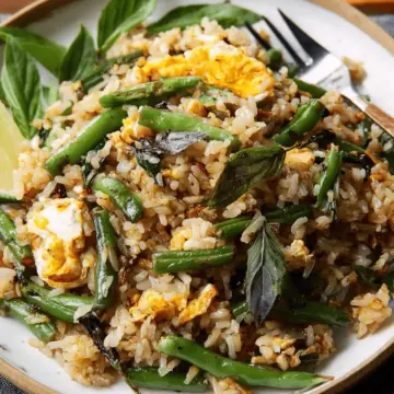 Fried Rice With Blistered Green Beans and Basil Recipe