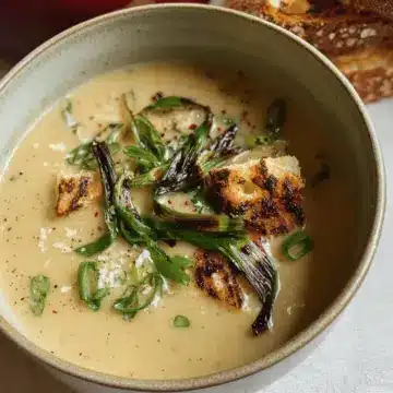 Charred Scallion Potato Soup