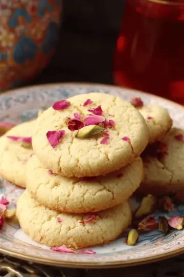Indian Rose Water & Cardamom Cookies (Nankhatai)