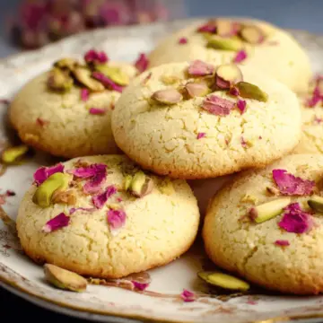 Indian Rose Water & Cardamom Cookies (Nankhatai)