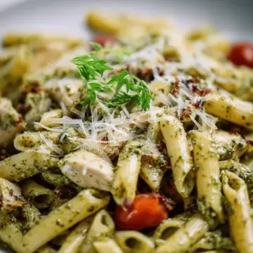 Creamy chicken pesto pasta recipe