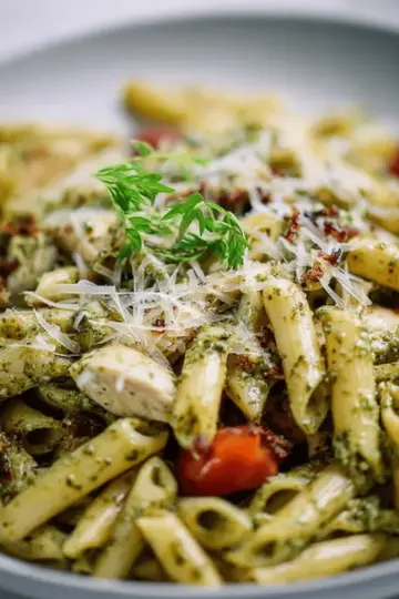 Creamy chicken pesto pasta recipe