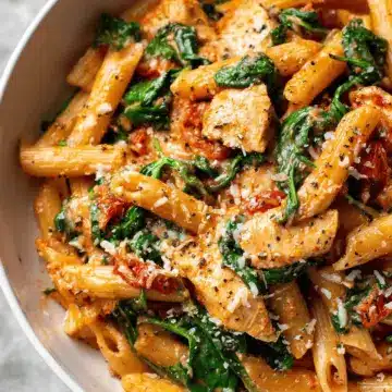 Tomato Spinach Chicken Pasta