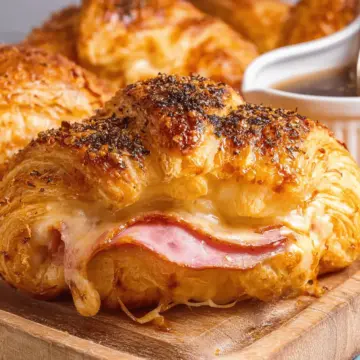 Baked Ham and Cheese Croissants