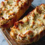 Cheesy Chicken Garlic Bread