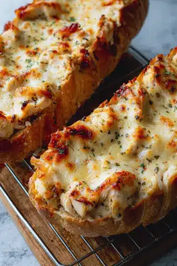 Cheesy Chicken Garlic Bread