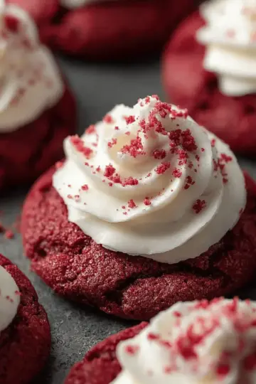 Easy Crumbl Red Velvet Cupcake Cookies