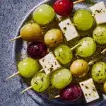 Dill Pickle Marinated California Grapes and Cheese