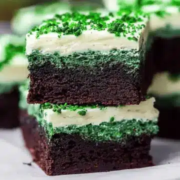 Green Velvet Brownies with Cream Cheese Frosting