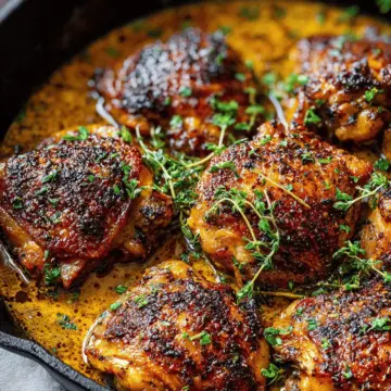 Easy Skillet Chicken Thighs