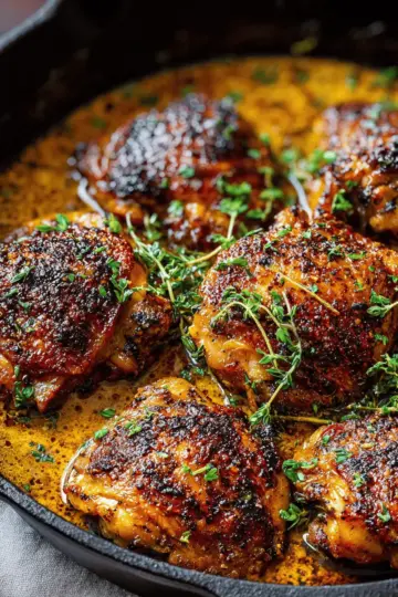Easy Skillet Chicken Thighs