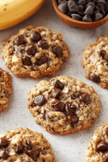 Banana Oatmeal Chocolate Chip Cookies