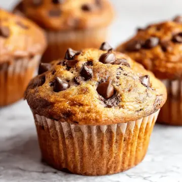 Moist Banana Chocolate Chip Muffins