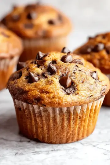 Moist Banana Chocolate Chip Muffins