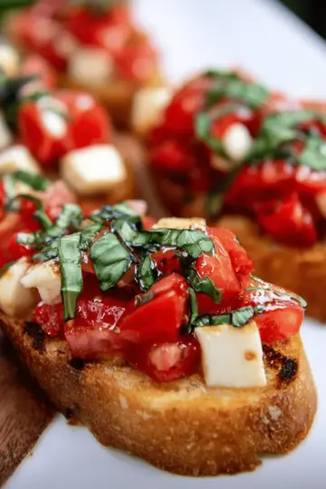 Perfect Bruschetta with Mozzarella