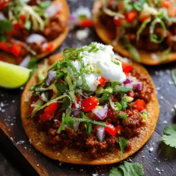 Easy Ground Beef Tostadas