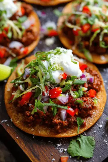 Easy Ground Beef Tostadas