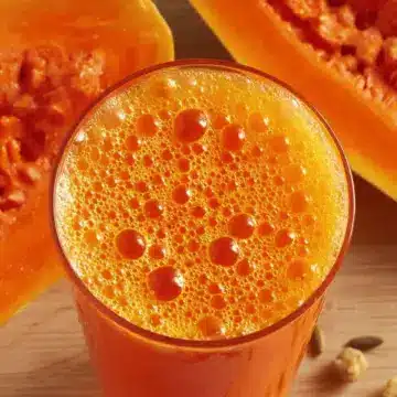 Papaya Pineapple Carrot Juice With Touch of Cardamom: Super Energy Drink