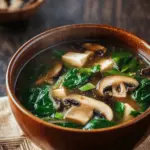 Spinach and Mushroom Miso Soup