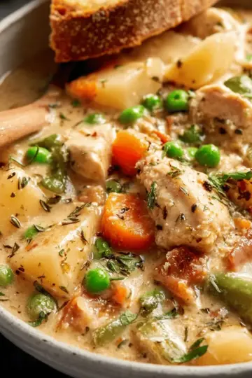 Slow Cooker White Wine Chicken Stew