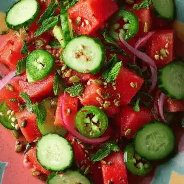 Mexican Watermelon and Cucumber Salad