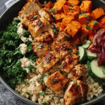 Healthy Chicken & Sweet Potato Rice Bowl