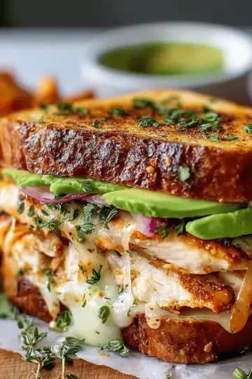 Chicken Avocado Melt Sandwich