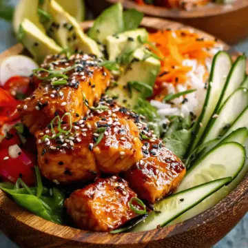 crispy sesame salmon bowls