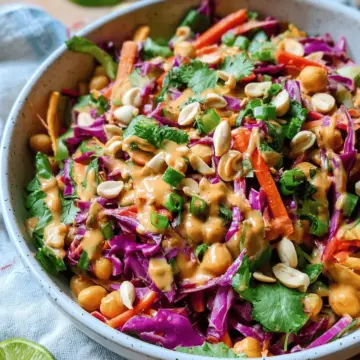 Crunchy Thai Chickpea Salad with Peanut Sauce Recipe
