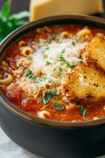 Crockpot Chicken Parmesan Soup