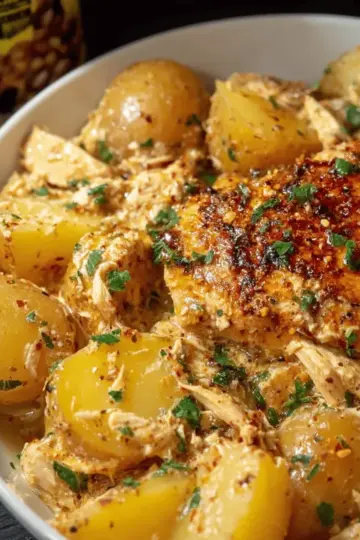 Crock Pot Parmesan Garlic Chicken and Potatoes