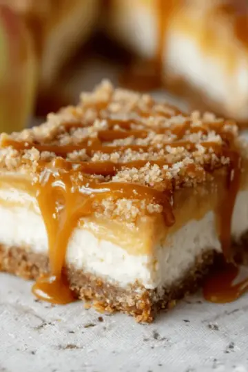 Caramel Apple Cheesecake Bars