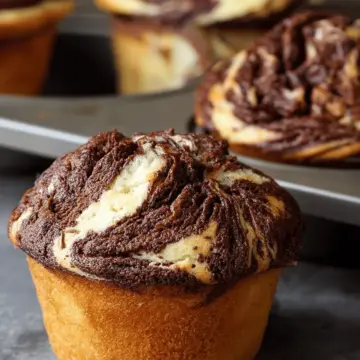 Chocolate Vanilla Swirl Muffins