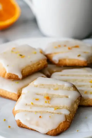 Cardamom Shortbread Cookies with Orange Glaze Recipe