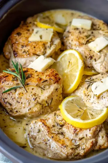 Slow Cooker Creamy Lemon Chicken