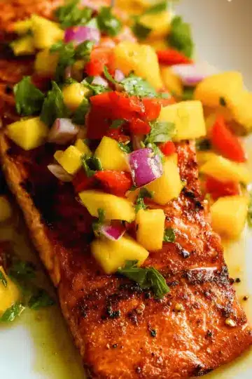 Grilled Salmon with Mango Salsa