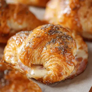 Baked Ham and Cheese Croissants