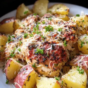 Crockpot Garlic Parmesan Chicken And Potatoes