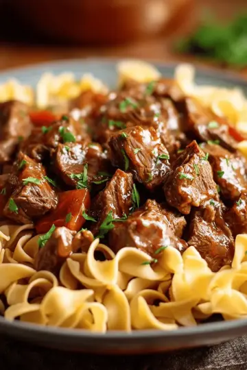 Slow Cooker Beef and Noodles