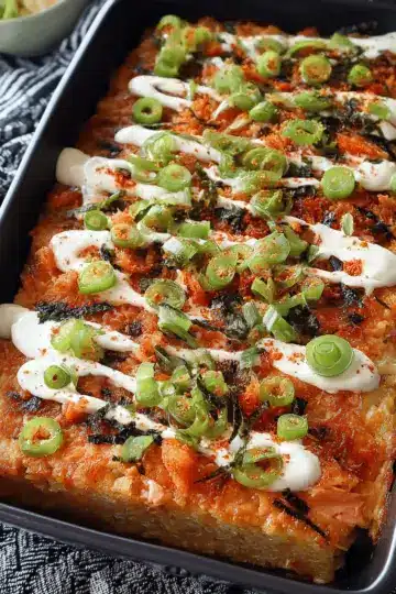 Spicy Salmon Sushi Bake (Viral Recipe)