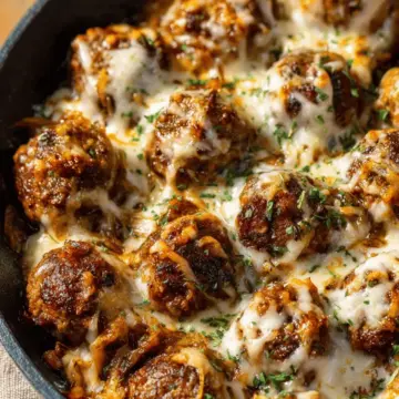 Cheesy French Onion Meatballs