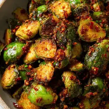 Chili Crisp Brussels Sprouts