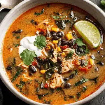 Easy Chicken, Poblano, and Black Bean Soup (Small Batch)