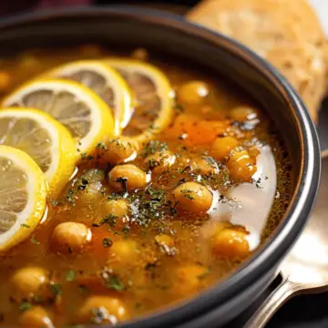 Greek Chickpea Soup with Lemon (Revithia)